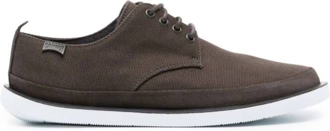 Camper Wagon logo-appliqué derby shoes Brown