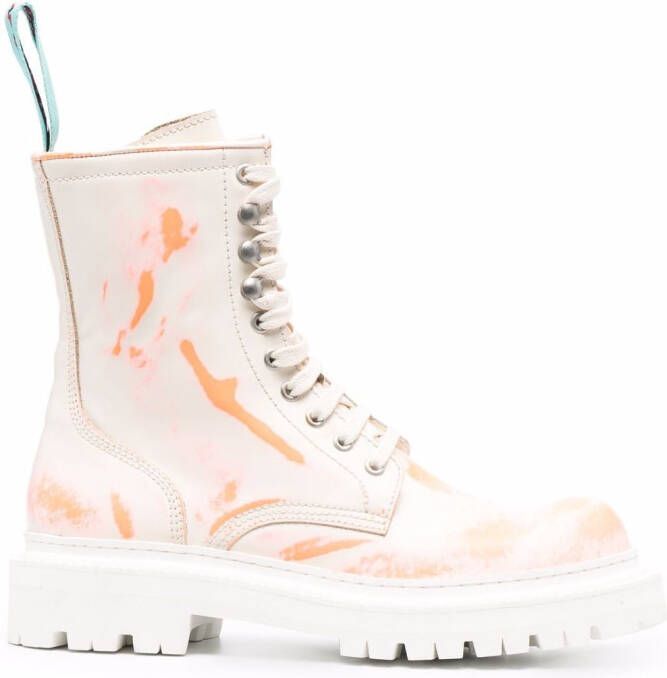 CamperLab Eki chunky-sole lace-up boots Orange