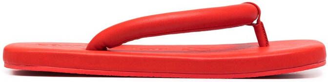 CamperLab Hastalavista leather flip flops Red