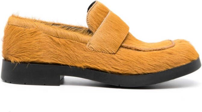 CamperLab square-toe textured loafers Brown