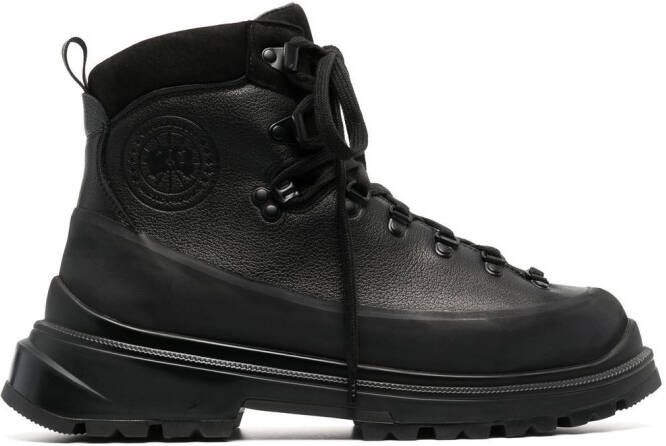 Canada Goose Journey leather ankle boots Black