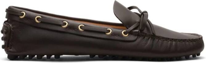 Car Shoe antique calf driving shoes Brown