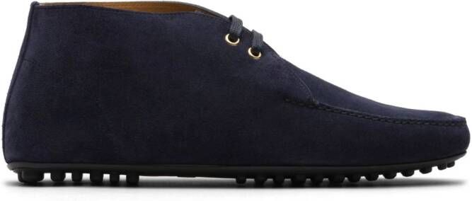 Car Shoe suede driving boots Blue