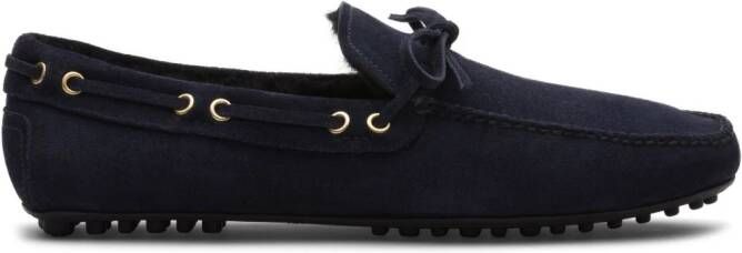 Car Shoe suede driving shoes Blue