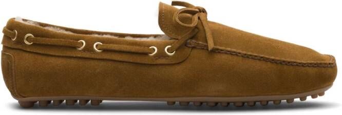 Car Shoe suede driving shoes Brown