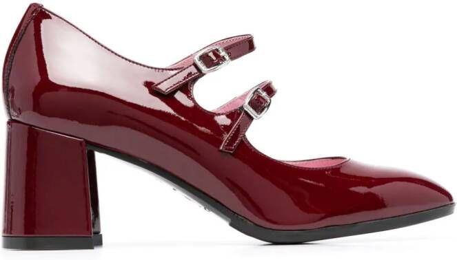 Carel Paris 65mm Alice leather pumps Red