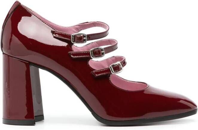 Carel Paris Keel 85mm leather pumps Red