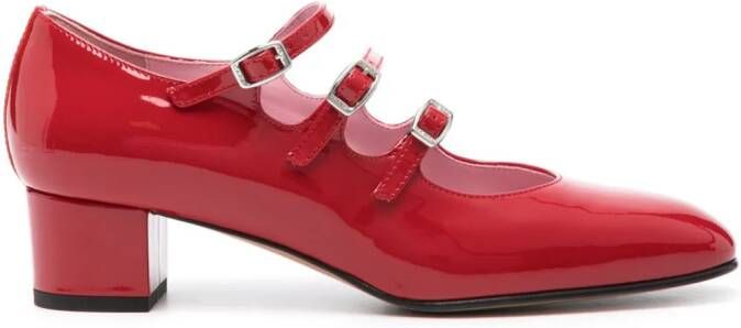 Carel Paris Kina 40mm leather pumps Red