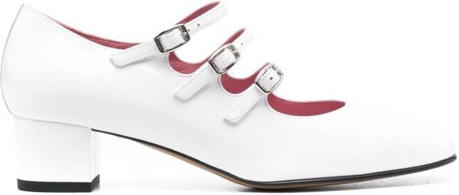 Carel Paris Kina 40mm patent leather pumps White