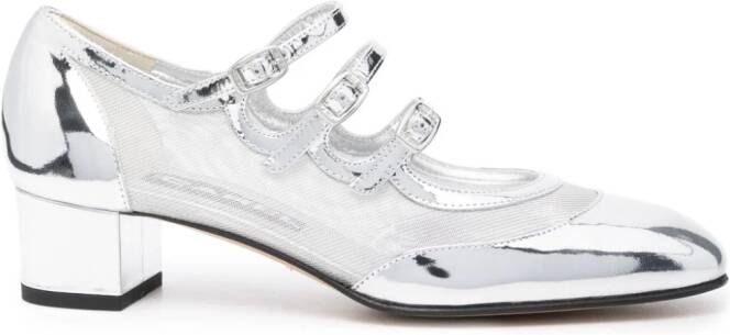Carel Paris Kinight leather pumps Silver