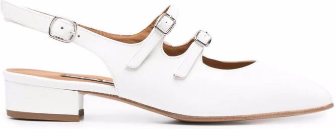 Carel Paris Peche buckled slingback pumps White