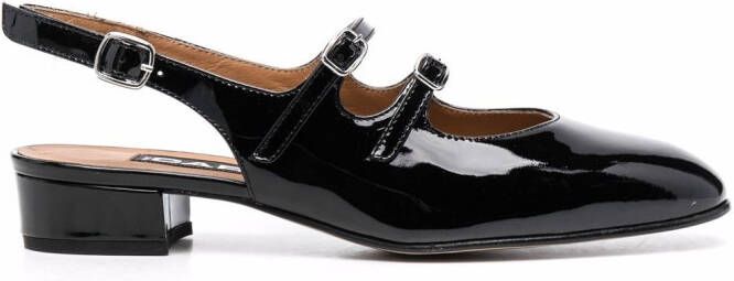 Carel Paris Peche patent-leather slingback pumps Black