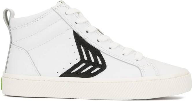 Cariuma CATIBA high-top leather logo sneakers White