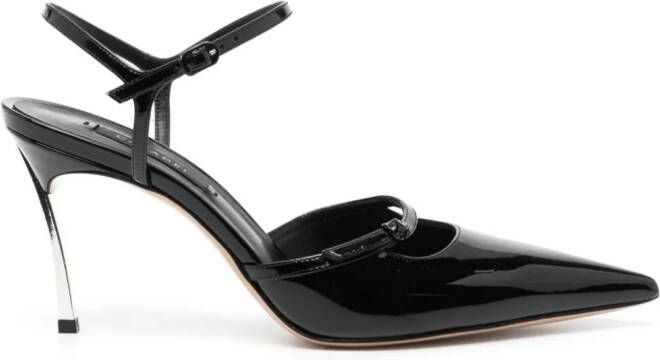 Casadei 90mm patent leather pumps Black