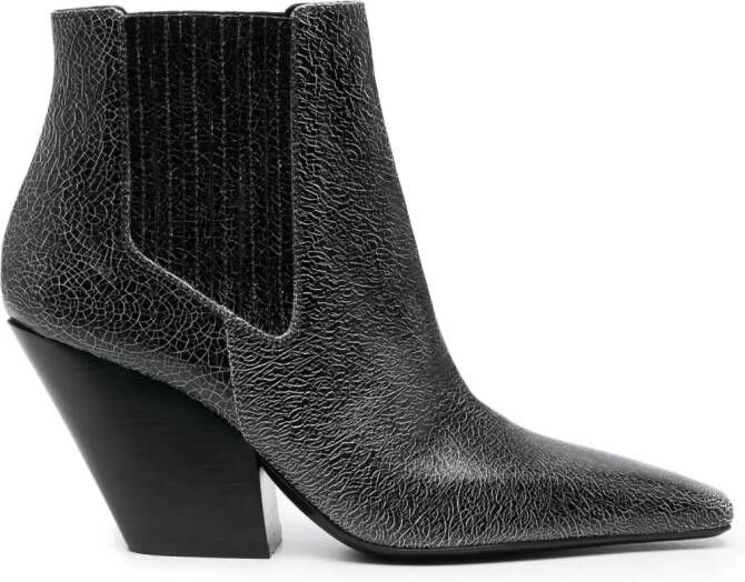Casadei Anastasia 80mm leather boots Black