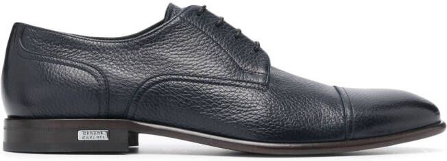 Casadei Anticato leather derby shoes Blue