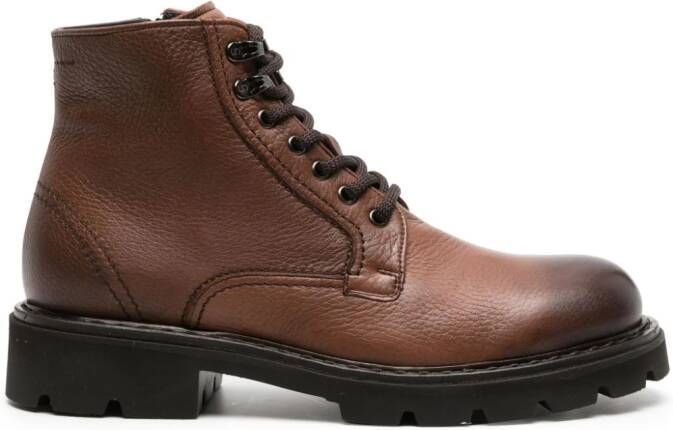 Casadei Beatles leather ankle boots Brown