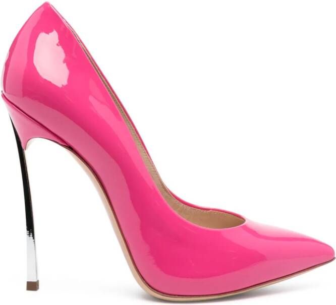 Casadei Blade 120mm patent leather pumps Pink
