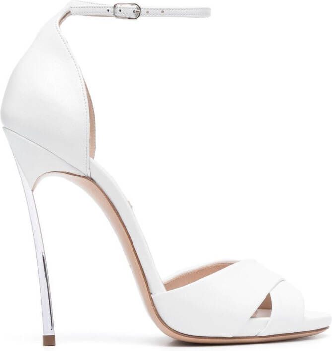 Casadei Blade 125mm sandals White
