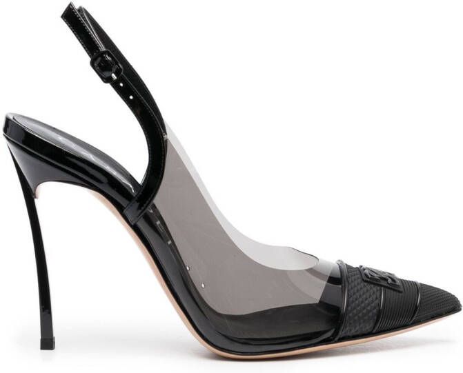 Casadei Blade Fluo PVC leather pumps Black