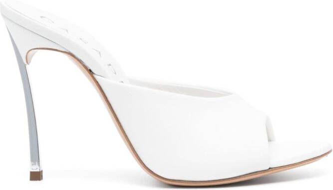 Casadei 110mm Blade Minorca sandals White