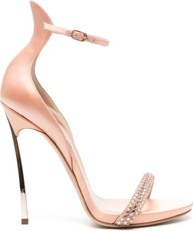 Casadei Cappa Blade Stratosphere satin sandals Pink