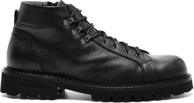 Casadei Cervo lace-up leather boots Black