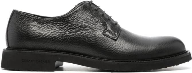 Casadei Cervo leather derby shoes Black