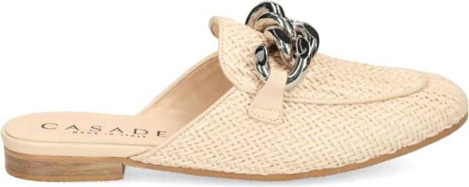 Casadei chain-detail slippers Neutrals