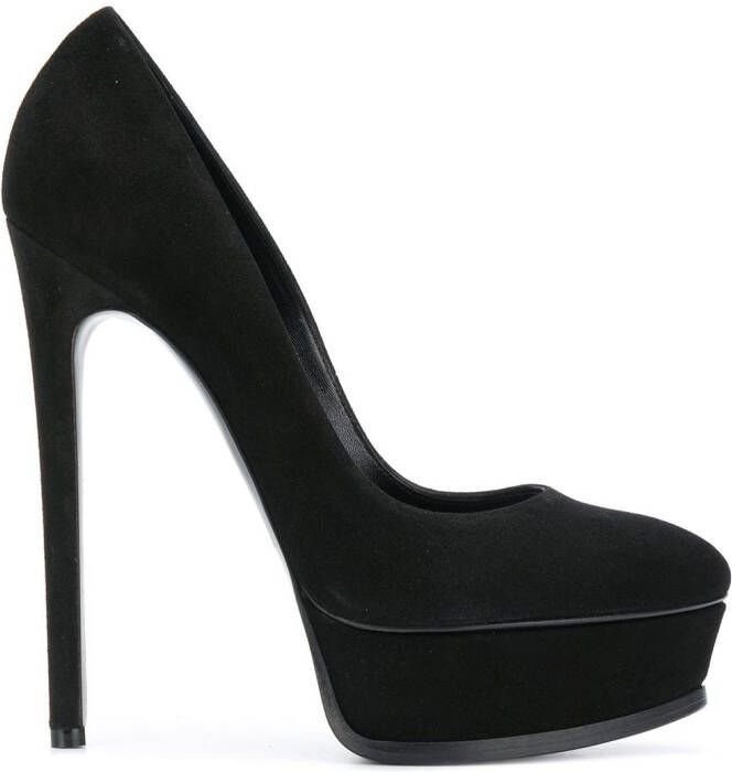 Casadei classic platform pumps Black