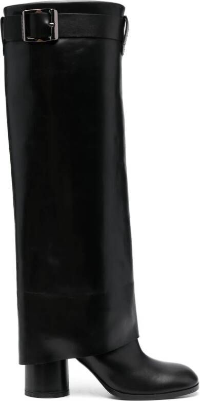 Casadei Cleo 70mm buckled leather boots Black