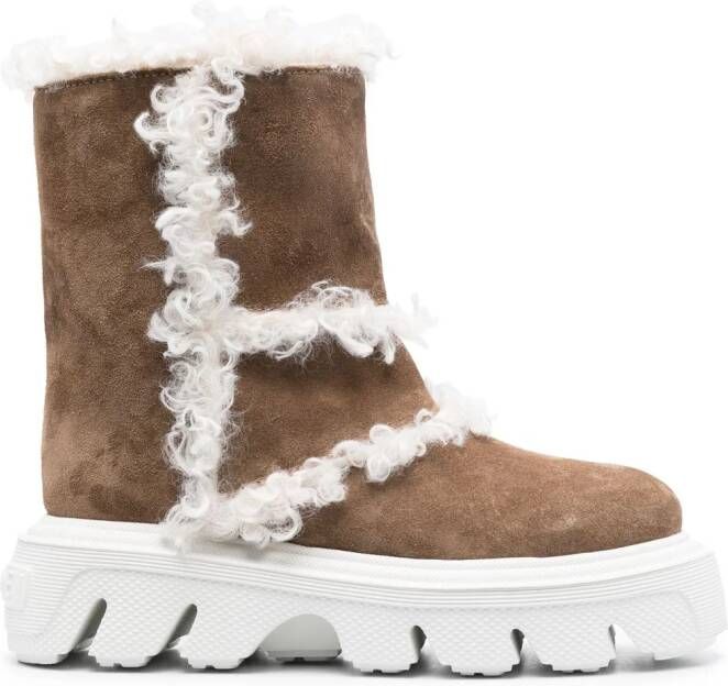 Casadei Dolomiti Marica suede boots Brown