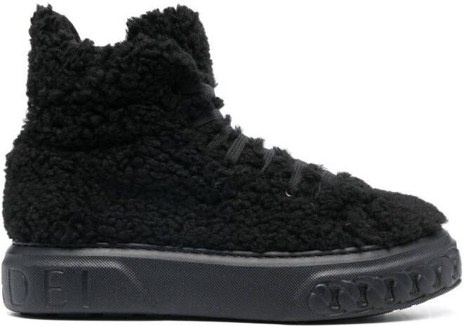 Casadei Ecosheep lace-up combat boots Black