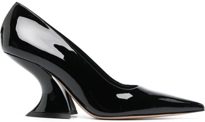 Casadei Elodie 80mm patent-leather pumps Black