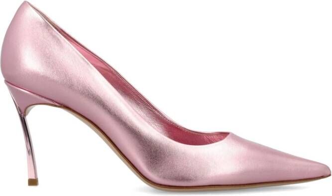 Casadei Flash Goldust metallic-effect pumps Pink