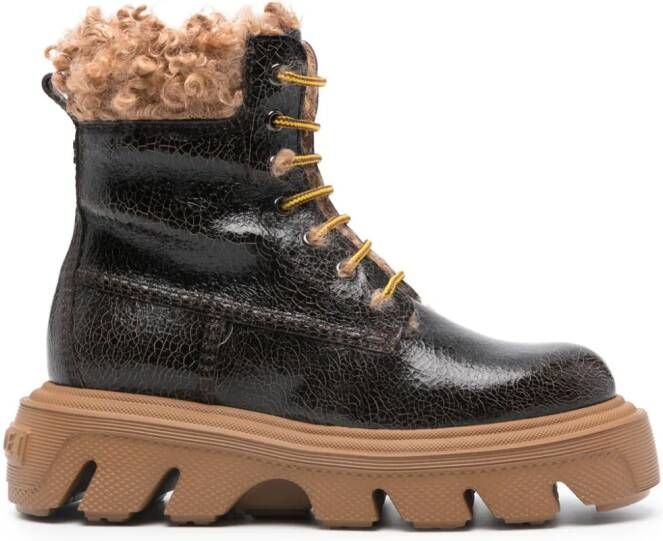 Casadei Generation C 60mm leather boots Brown