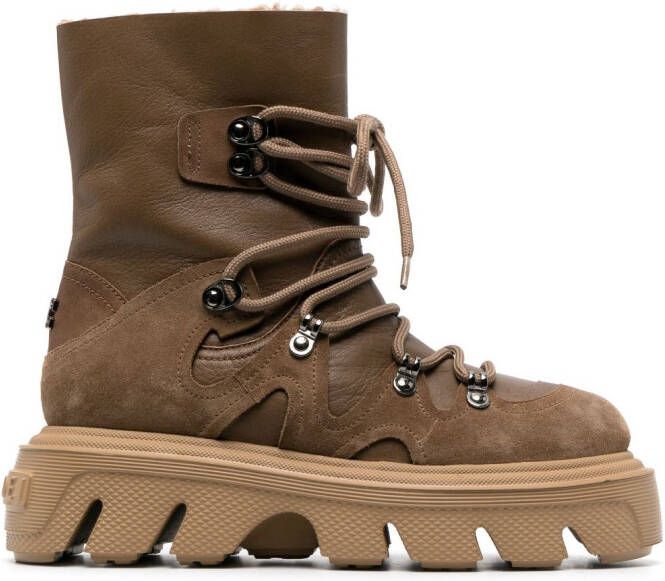 Casadei Generation C leather boots Brown