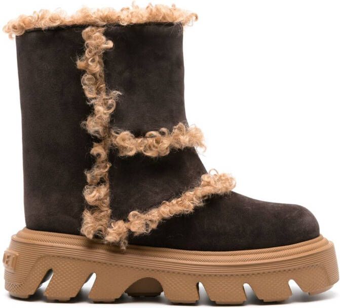 Casadei Generation Marika suede boots Brown