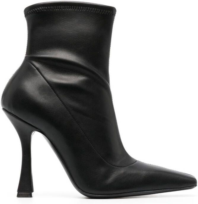 Casadei Geraldine 100mm leather boots Black