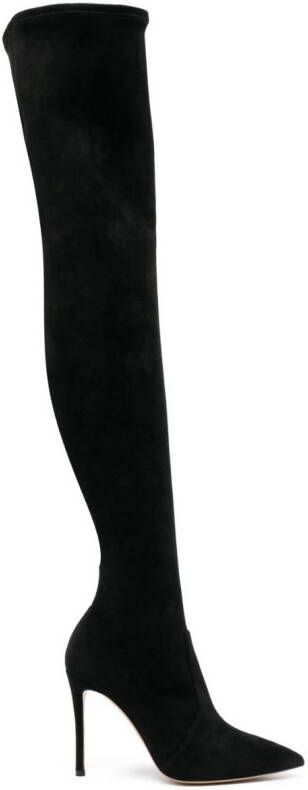 Casadei Julia 100mm above-knee boots Black