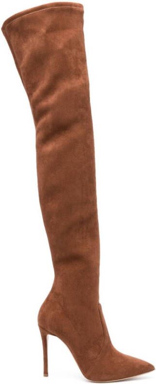 Casadei Julia 100mm above-knee boots Brown