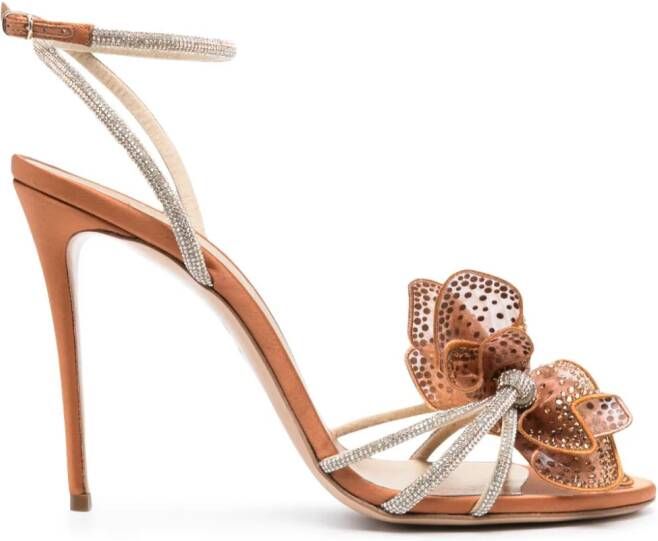 Casadei Julia Orchidea 100mm sandals Brown