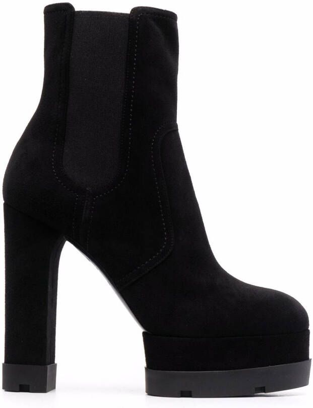 Casadei Nancy suede boots Black