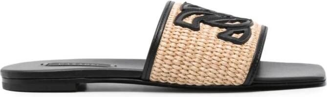 Casadei Portofino logo-patch slides Neutrals