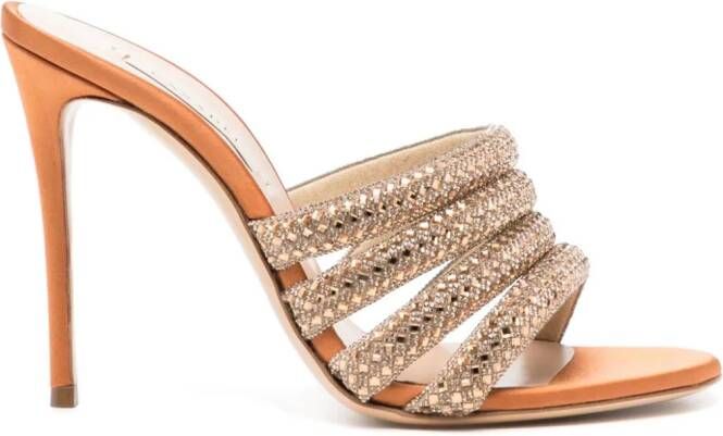 Casadei Stratosphere 110mm studded sandals Orange