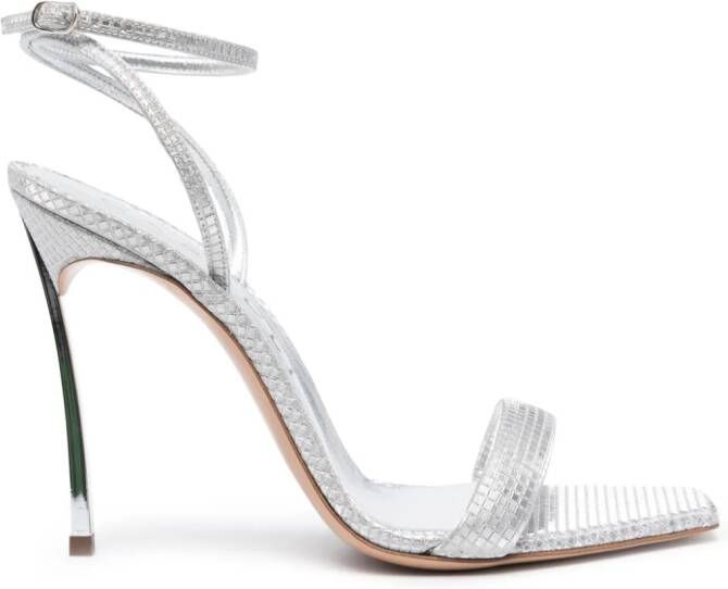 Casadei Superblade Diadema 100mm sandals Silver
