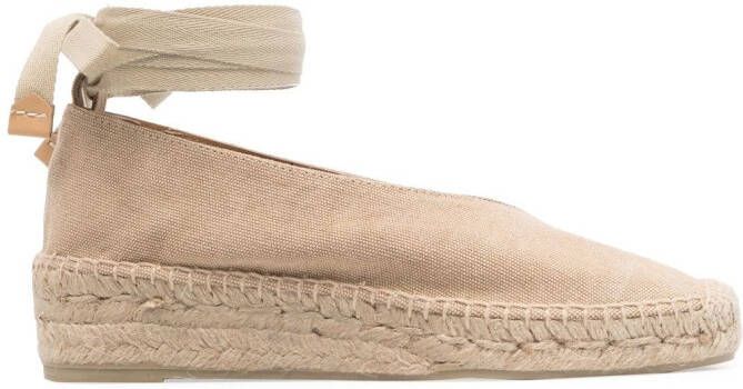 Castañer ankle-strap almond-toe espadrilles Brown