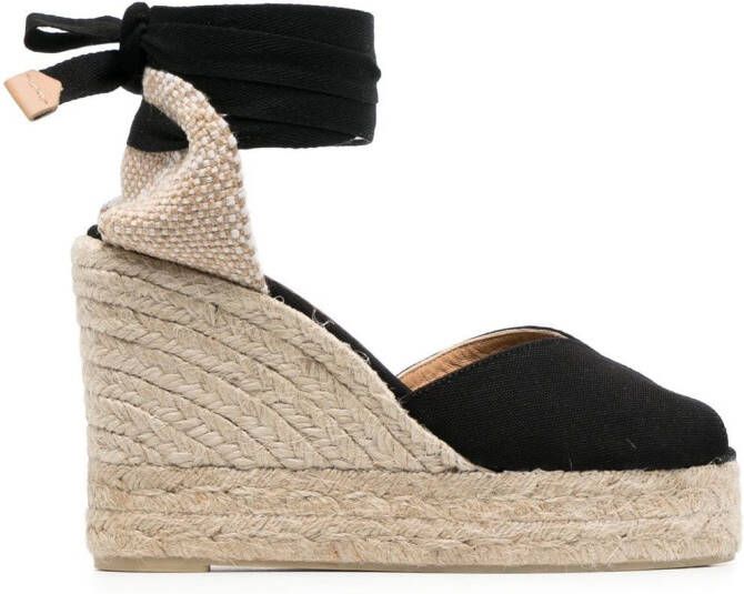 Castañer 105mm Bilina wedge espadrilles Black
