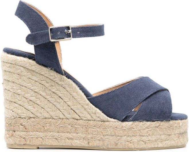 Castañer 110mm Blaudell wedge espadrilles Blue