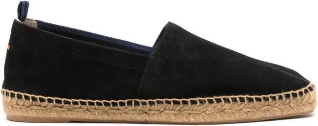 Castañer braided-raffia suede espadrilles Black
